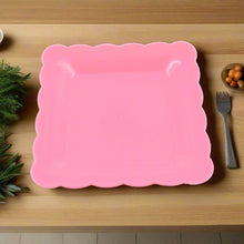 Square Plastic Dinner Plate Snacks Breakfast Serving Trays Home School  8 Pc Set