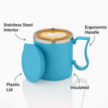300ml Stainless Steel Mug: Insulated, Leakproof Lid, Hot/Cold Drinks (Mix Color)