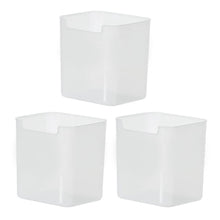 3 Pcs Clear Plastic Organizer Versatile Drawer Tray for Desk Makeup Bathroom Kitchen