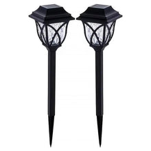 Solar lights at night