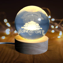 3D Crystal Ball Night Light for Bedroom & Home Decoration Gift (1 Pc)