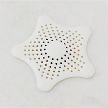 White Silicone Star Shaped Sink Filter Bathroom Hair Catcher Drain Strainers Basin