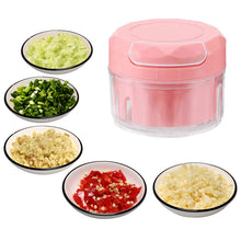 Manual Mini Food Processor Vegetable Chopper Hand Pull String Onion Chopper (1 Pc)