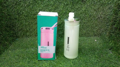 Water bottle 400ml leak proof, glass water bottle (1 pc / Light Green Color)