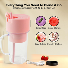 Portable Crusher Juicer With Handle & Straw, USB Rechargeable Multi Blades (420 ML)