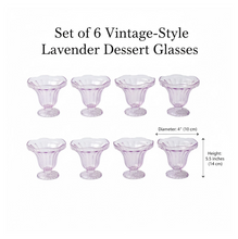 Crystal Plastic Ice-Cream Bowl Set – Serving Bowls (6 Pc)