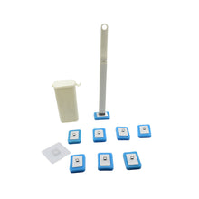 Convenient toilet brush with easy-to-replace heads.