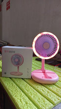 USB Rechargeable Portable Fan with LED Light – Heavy-Duty Foldable Fan